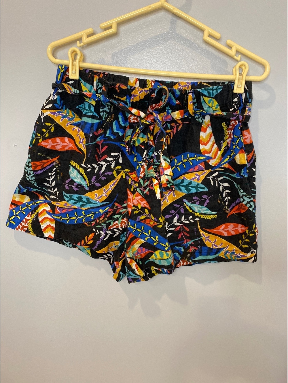 Johnny Was Multi Antun Belted Easy Shorts S linen luxury resort boho chic flowy